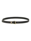 Ferragamo Double "hooks" Belt In Black