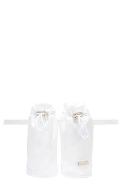 Ferragamo Double Pouch Belt Bag In White