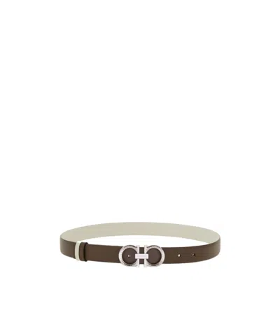 Ferragamo Double-sided Adjustable Belt In Green