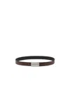 Ferragamo Reversible Logo Leather Belt In Black