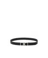 Ferragamo Double-sided Adjustable Gancini Belt In Black