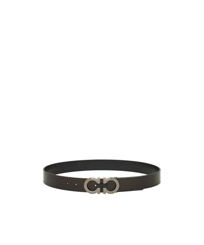FERRAGAMO DOUBLE-SIDED ADJUSTABLE GANCINI BELT