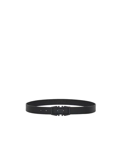 Ferragamo Double-sided Adjustable Gancini Belt In Black