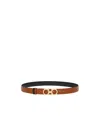 Ferragamo Gancini Reversible Grained Leather Belt In Brown