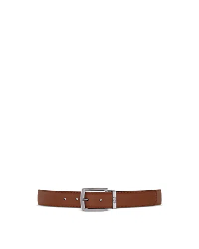 Ferragamo Double Sided Adjustable Leather Belt In Brown