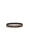 Ferragamo Double-sided Adjustable Waist Belt In Green