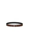 Ferragamo Double-sided Gancini Belt In Black