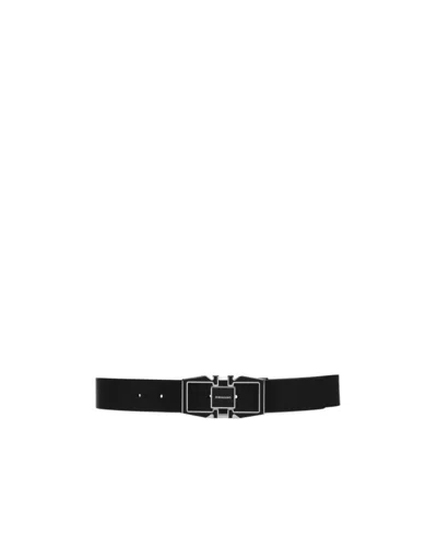 Ferragamo Double-sided Belt In Black