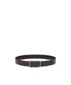 Ferragamo Double-sided Belt In Black
