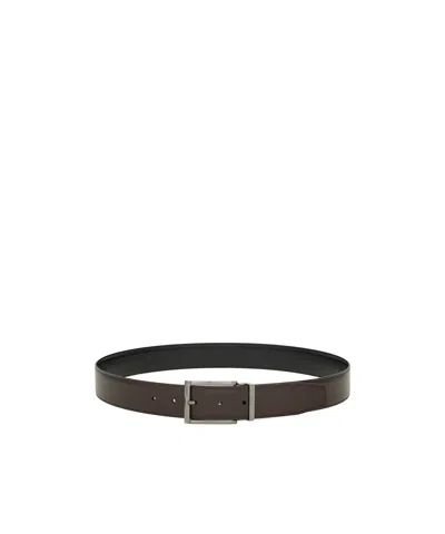 Ferragamo Double-sided Belt In Black
