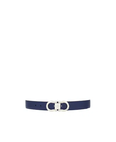 Ferragamo Double-sided Belt In Blue