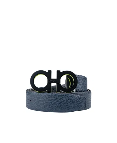 Ferragamo Double-sided Belt In Blue