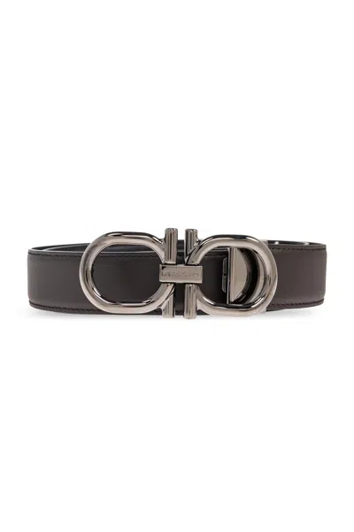 Ferragamo Double-sided Belt In Brown