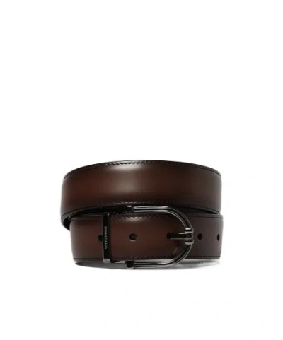 Ferragamo Double-sided Belt In Brown