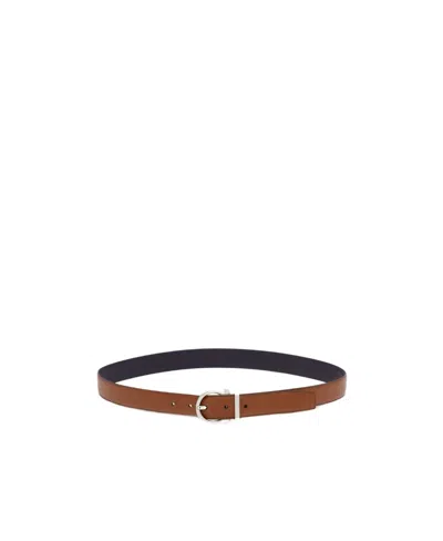 Ferragamo Double-sided Belt In Brown