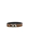 Ferragamo Double-sided Belt In Gray
