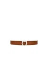 Ferragamo Double-sided Gancini Belt In Brown