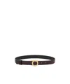 Ferragamo Double-sided Gancini Belt In Black
