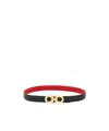 Ferragamo Double-sided Gancini Belt In Black