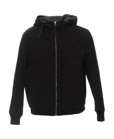 Ferragamo Double-sided Gancini With Hat Casual Jacket In Black