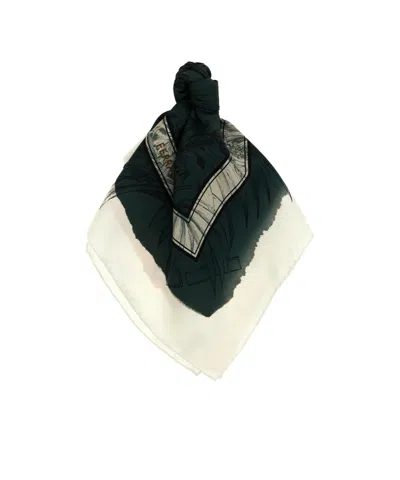 FERRAGAMO DOUBLE-SIDED 'GRAVURE' PRINTED SCARF