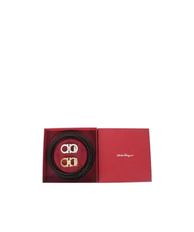 Ferragamo Double-sided Logo Belt In Red