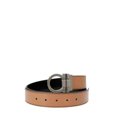 Ferragamo Double-sided Logo Buckle Belt In Multicolor