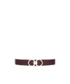 Ferragamo Double-sided Logo Buckle Belt In Red