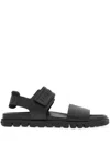 Ferragamo Man Sandals Black Size 7 Calfskin In Black