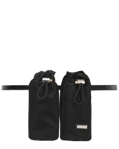 Ferragamo Double-bottle Leather Belt Bag In Black