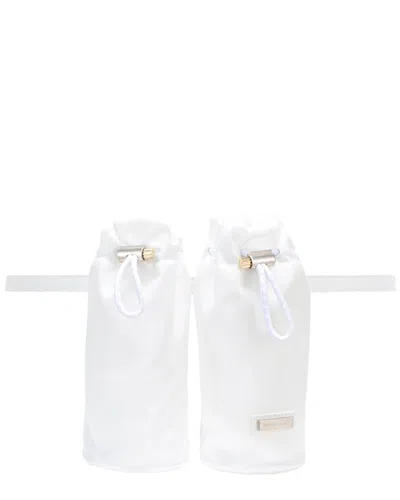 Ferragamo Double-bottle Leather Belt Bag In White