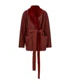 Ferragamo Reversible Shearling Jacket In Burgundy