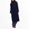 Ferragamo Double-breasted Wool Coat In Blue