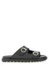 Ferragamo Gancini Leather Sandals