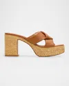 Ferragamo Douglas Sandals 85mm Cognac In Cuoio Naturale