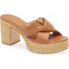 Ferragamo Douglas Platform Slide Sandal In Brown