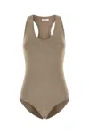 Ferragamo Cappuccino Stretch Viscose Blend Bodysuit