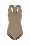 Ferragamo Cappuccino Stretch Viscose Blend Bodysuit