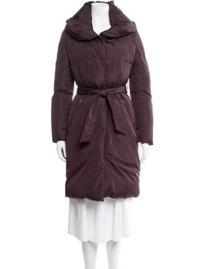 Pre-owned Ferragamo Down Down Coat W/ Tags In Burgundy