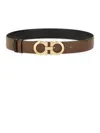 Ferragamo Dpp - Reversible "hooks" Belt In Brown