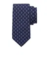 Ferragamo Dragon Pattern Tie In Blue
