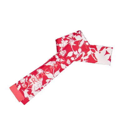Ferragamo Dragon Print Narrow Strap Silk Headband In Red