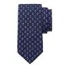 Ferragamo Dragon Pattern Tie In Blue