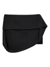 Ferragamo Draped Basque Mini Skirt In Black
