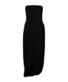 Ferragamo Black Solid Strapless Maxi Dress In Black