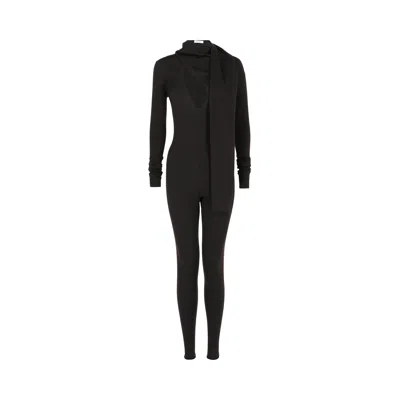 Pre-owned Ferragamo Draped Cutout Jumpsuit 'medium Brown' | Women's Size L