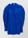 Ferragamo Draped Asymmetric Shirt With Korean Collar