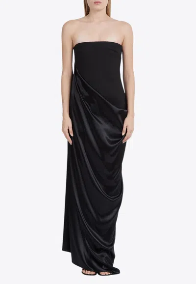 FERRAGAMO DRAPED SLEEVELESS MAXI DRESS