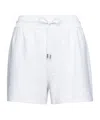 Ferragamo Gancini Pattern Drawstring Shorts In White