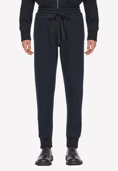 Ferragamo Drawstring Sweatpants With Gancini Patch In Multi